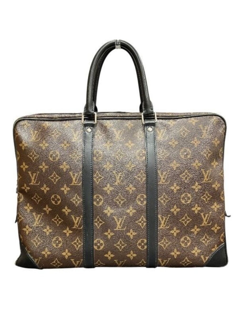Louis Vuitton Monogram Macassar Porte Documents Voyage Bag Handbag Business